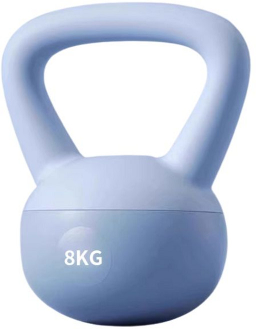 藍色 2KG 壺鈴 健身入門男女款, 藍8KG軟壺鈴, 1個, 8kg