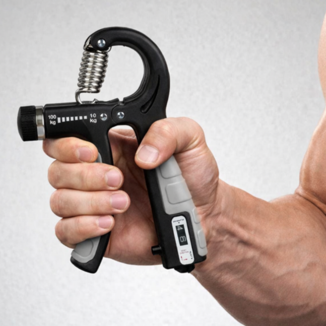 그릭스 손 전완근 손목 강화 악력기, 1개, 블랙 그레이