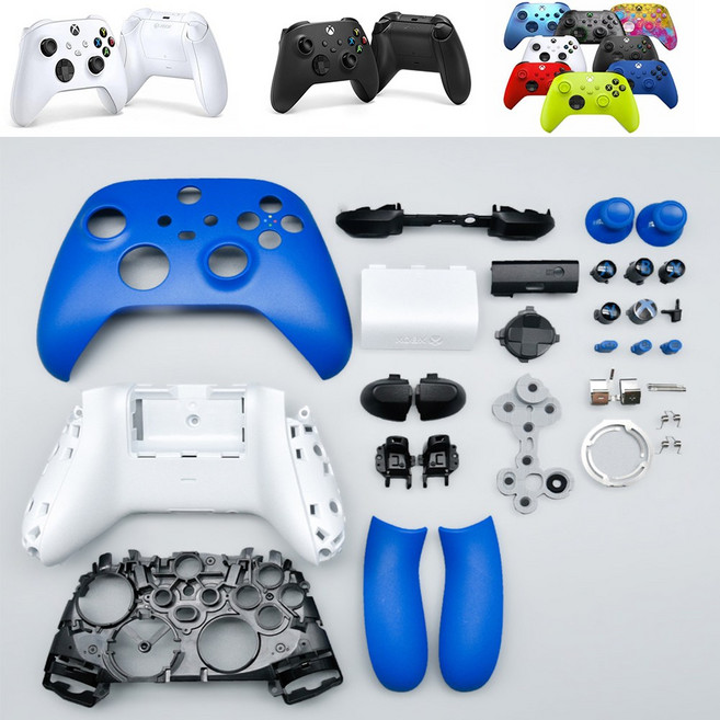 XBOX 시리즈 S / X 패드 4세대 컨트롤러 하우징 케이스 및 부품 풀셋-색상선택 / XBOX Series S / X 4세대 엑박 엑스박스, XBOX 패드 4세대 하우징케이스-풀셋-블루