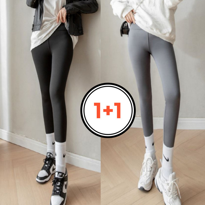 [재고정리] 아름디오 여성 베이직 데일리 레깅스 9부 1+1 2종세트 기장 업