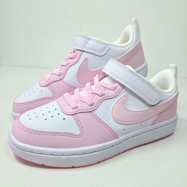 나이키 코트버로우 키즈 핑크 운동화 PS 리크래프트 찍찍이 아동 스니커즈 발편한 초등학생 밸크로 신발