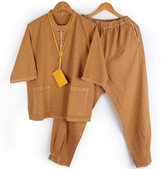 여름 면100% 부드러운 자연색감 통풍 잘되는 시원한 남녀공용 캐주얼 여름생활한복 남자개량한복 커플 여름한복세트