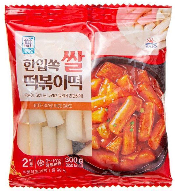 대림 한입쏙 쌀떡볶이떡, 250g, 8개