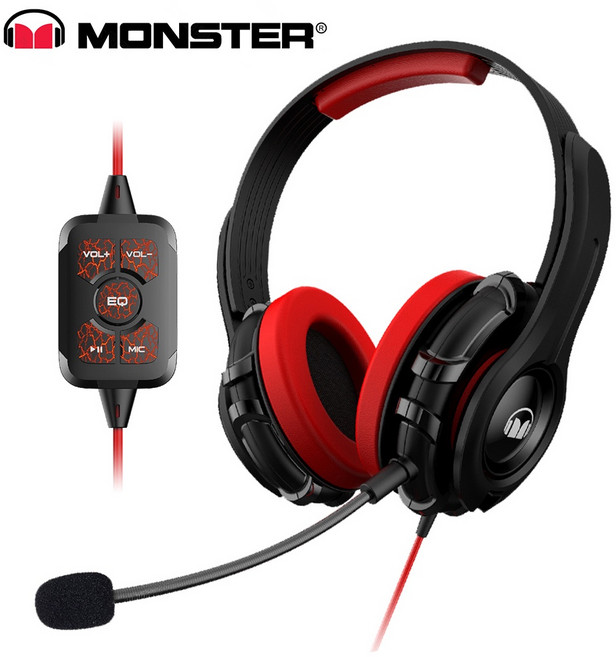 Monster Knight X300P 頭戴式電競耳機 舒適頭戴設計 高靈敏度麥克風 精準音效定位