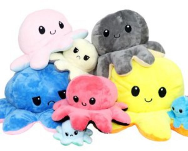 반전 양면 문어인형 5000 중형 리버시블 표정 반전, 1개