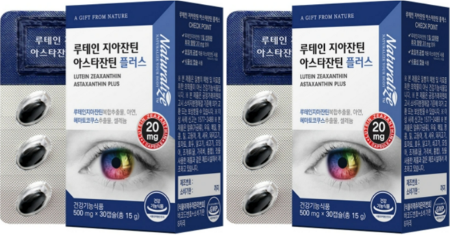네추럴라이즈 루테인 지아잔틴 아스타잔틴 플러스 15g, 60정, 1개