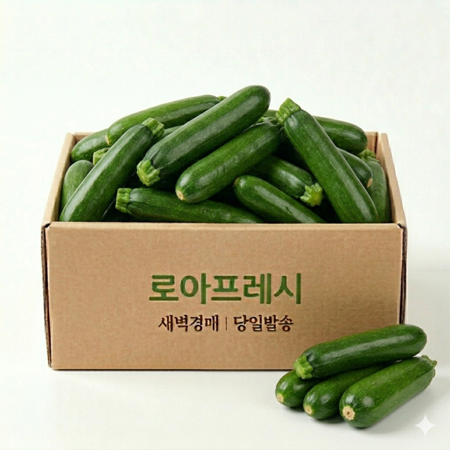로아프레시 새벽경매 당일발송 국내산 쥬키니, 1개, 3kg