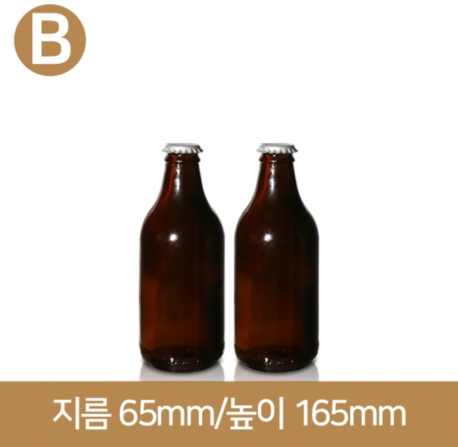 유리병 (B타입)웨이 맥주병 296ml(A-W), 1개, 1개 - 쿠팡