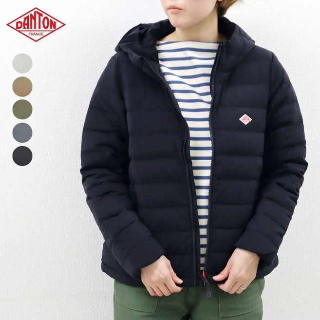 단톤 Danton 타프타 미들 다운 후드 재킷 여성용