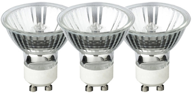 양키캔들 캔들워머용 GU10 할로겐전구 35W, 전구색, 3개