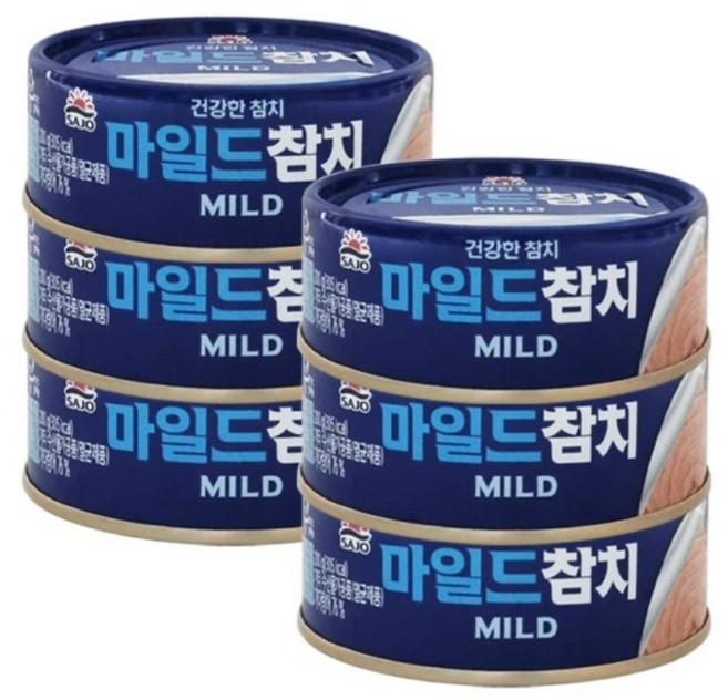 사조 마일드 참치 안심따개, 200g, 6개