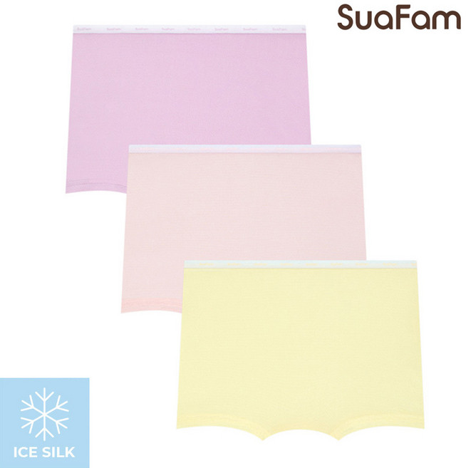 수아팜 여아용 인견 팬티 드로즈 3장 세트 (10대 아동 속옷 주니어 초등 학생 청소년 3P 사각 KC인증)