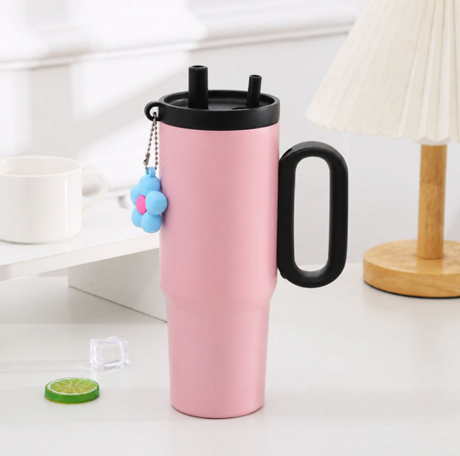 다엘린 316스텐 키링 보온보냉 대용량 텀블러, 블러썸 핑크, 1개, 750ml