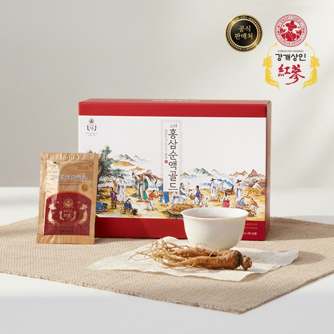강개상인 고려홍삼순액골드(80ml x 30포) 6년근 맛과 향이 일품, 1, 80ml