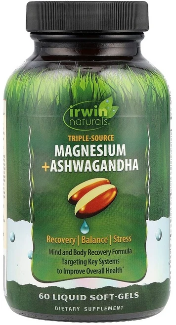 어윈내추럴스 마그네슘 아슈와간다 소프트젤 60정 비타민 D3 B6, 1개 - 쿠팡