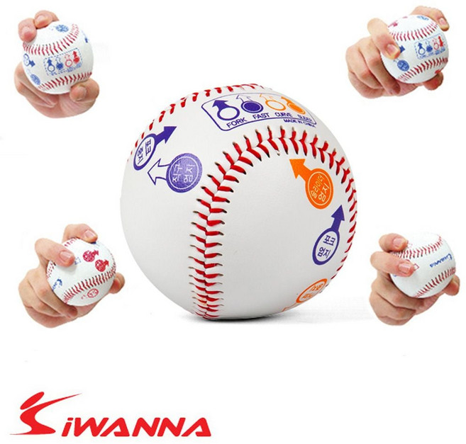i워너 투수 변화구 그립표시 경식 야구공 eve9+6IEW, 제이아트co_단일옵션, 1개