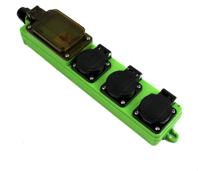 원스탑 고용량 산업용 방우콘센트 3구 차단기내장, 1개