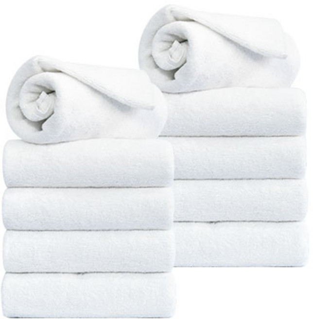코튼앨리 호텔 수건 150g 코마사 세면 타올, 화이트, 10개