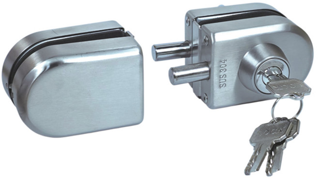 상가 강화 유리문 도어락 양문 열쇠 BGT14LK, 1개