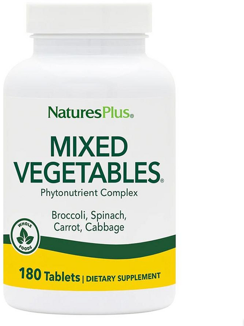 미국산 네이처스플러스 믹스드 베지터블 180정 브로콜리 시금치 당근 양배추 NaturesPlus Mixed Vegetables 선물증정, 1개