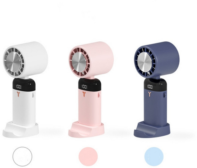 5K스토어 냉풍기 급속냉각 미니 에어컨 휴대용선풍기 여행 캠핑 소형 저소음 핸디 선풍기 탁상용 목걸이 각도조절 손풍기, [EVENT] 1+1 초특가, 심플 화이트+파스텔 핑크