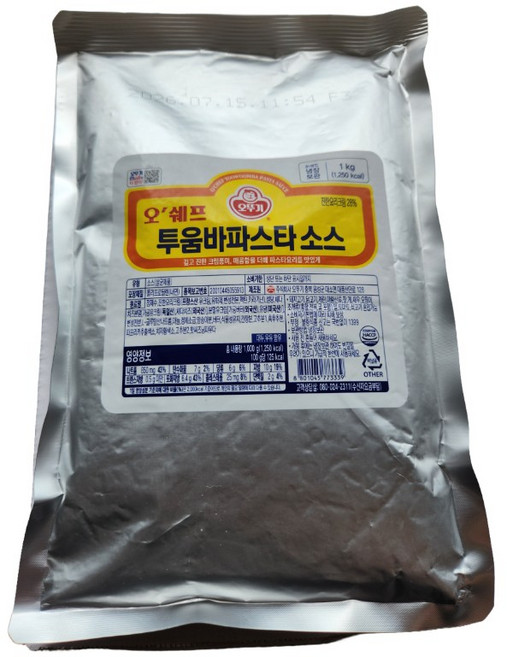오뚜기 오쉐프 투움바 파스타소스 1KG, 1개