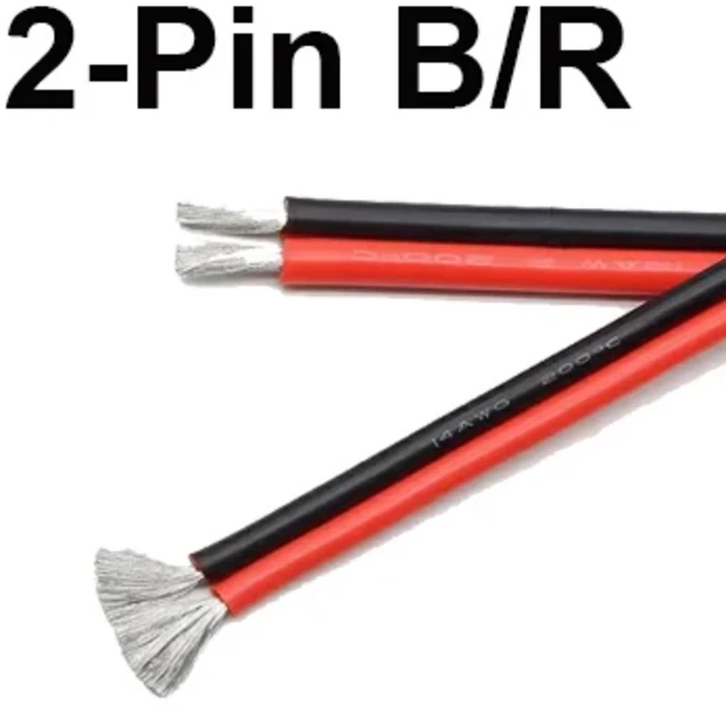 슈퍼 소프트 2 핀 블랙 레드 실리콘 케이블 12awg 고온 방지 구리 와이어, 06 26AWG, 01 2P, 02 10 meters