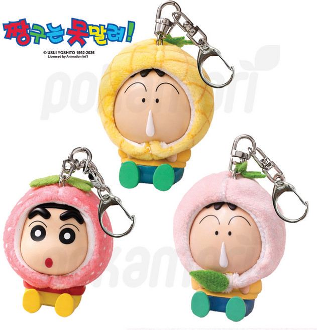 짱구 과일 피규어 키링 랜덤 맹구 굿즈 가챠 뽑기 -1개, 1개