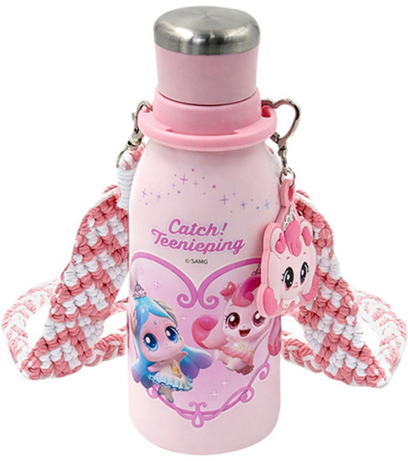 캐치티니핑6 텀블러 키링 스트랩세트, 1개, 500ml, 캐치티니핑6-ST0012-핑크