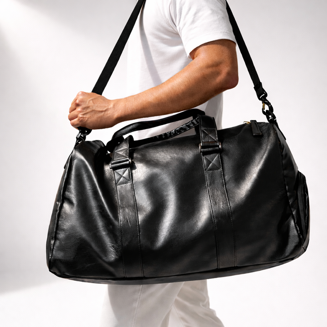 노캡 대용량 가죽 보스턴백 여행가방