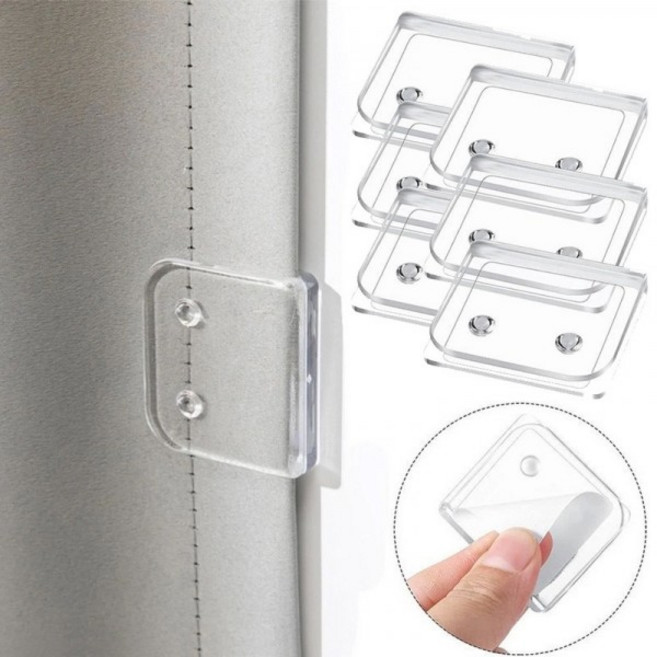 아이베란다 커튼 고정 클립 벽 부착 걸이 8개1세트, 투명, 1개