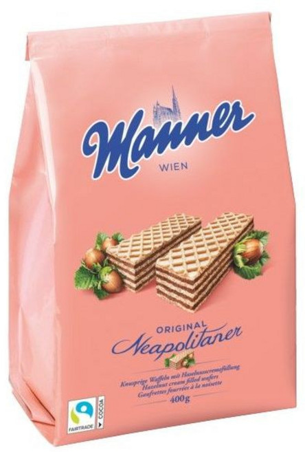 오스트리아 마너 웨하스 대용량 헤이즐넛 400g Manner 나폴리타너, 1개