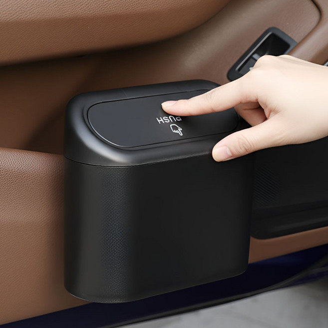 위너스호 차량용 쓰레기통 휴지통, 1개, 블랙