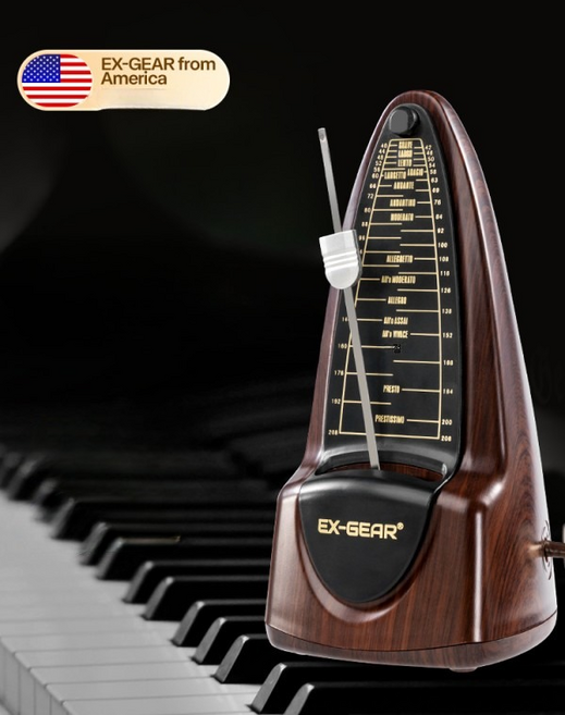 메트로놈 피아노 기타 바이올린 박자기 튜너, 1개, 미국 신사 스타일-피아노 블랙
