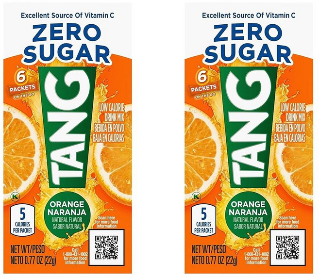 미국 탕 가루 제로 오렌지 주스 파우더 믹스 6팩 x2세트 가루 분말