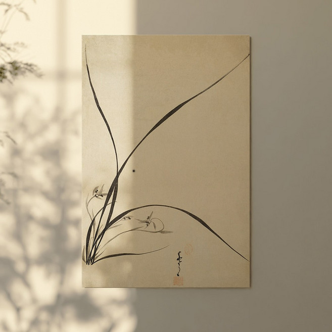 난초 대나무 국화 매화 꽃 그림 매란국죽 사군자 동양화 수묵화 캔버스 액자, 26 임희지-난초