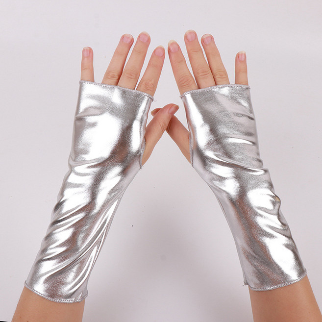 엄지 끼우기 섹시 가죽 팔토시 코스튬 파티 코스프레 장갑