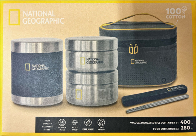 내셔널지오그래픽 컴플리트 올스텐보온보냉 도시락가방세트, 혼합색상, 1세트
