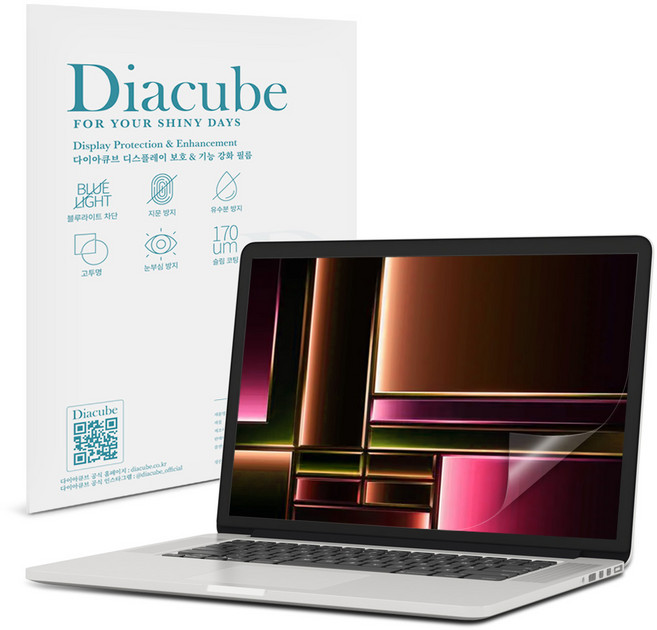 다이아큐브 맥북 저반사 지문방지 프리미엄 블루라이트차단 필름, 1개