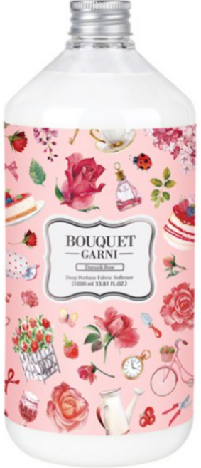 부케가르니 딥퍼퓸 섬유유연제 다마스크로즈, 1L, 3개
