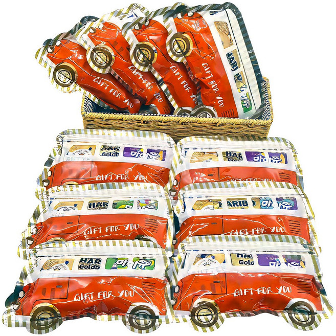 스쿨버스 어린이집 유치원 학교 생일 답례품 단체간식 10개, 1개, 스쿨버스간식꾸러미10개