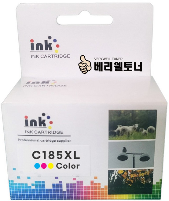 (대용량) 삼성 INK-M185 C185 XL SL-J1680 J1683 J1685 J1780W J1780DW J1785W 호환 잉크, C185XL 컬러, 1개