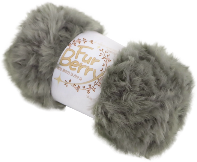 털실나라 에코 페이크퍼 퍼베리 실 50g 10+1 밍크털실 토끼털, 16 그레이, 1개