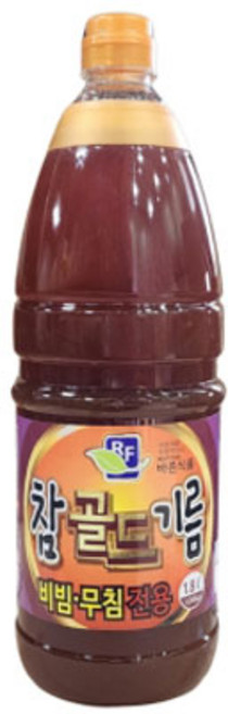 바른 참깨향기름 골드 비빔밥 야채무침 식당 만능참기름, 2개, 1.8L