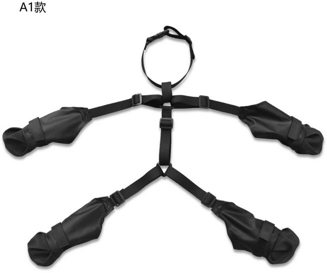 寵物外出防滑防掉防髒狗鞋 四季舒適透氣彈力帶 狗狗鞋, 黑色（A1款）,XL, 1個