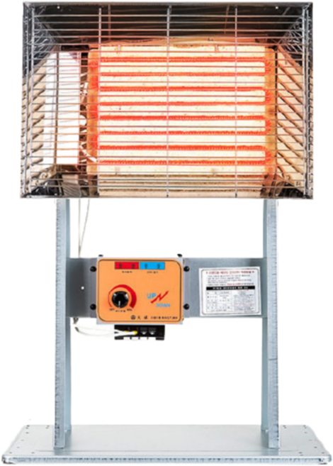 국산 사무실 전기난로 야외 실외 공장 난방기 전기 히터 현장 난로 반사판 열판 산업용 공업용 야외용 업소용 영업용 스텐드형 전열기 겨울 대형 난방기구 용품, 5-1. (3kw) 스위치 2개