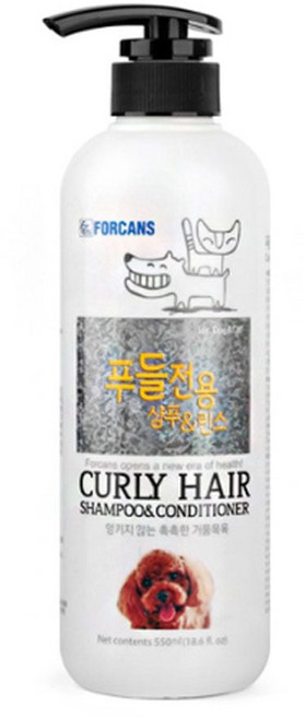 푸들 전용 곱슬 모발 강아지 반려견 샴푸 린스 550mlart6+1ydC