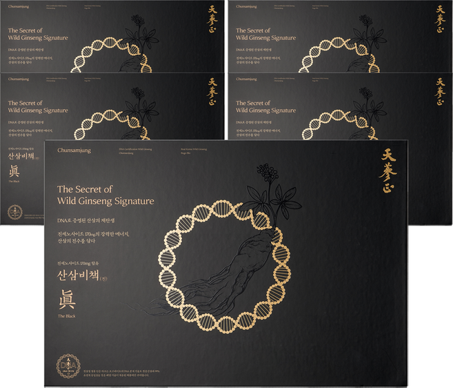 고농축 산삼진액 천삼정 산삼비책진 더 블랙, 5박스, 600ml