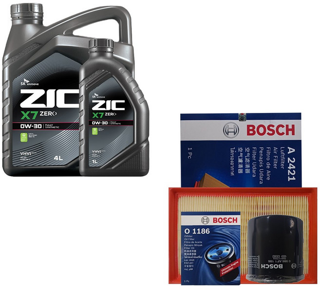 뉴SM5 노바 2.0 가솔린 LPG 지크 제로 X7 0W30 5L 엔진오일 필터 세트 1186-2421, 1개