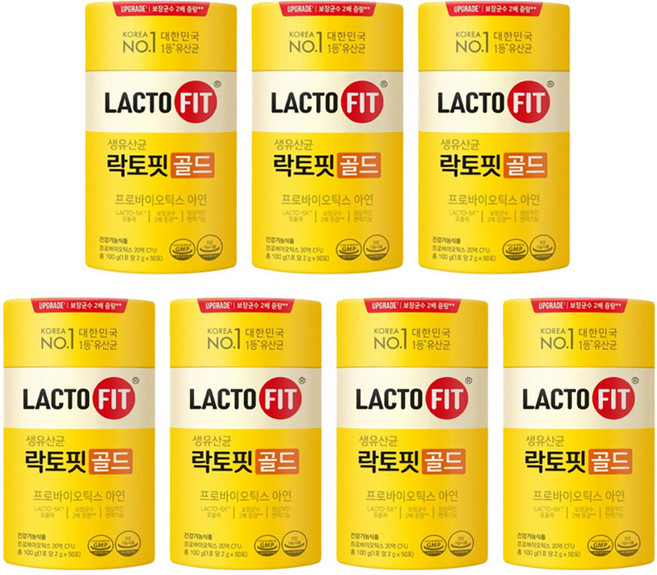 종근당건강 유산균 락토핏 골드 7통(350일분), 100g, 7개